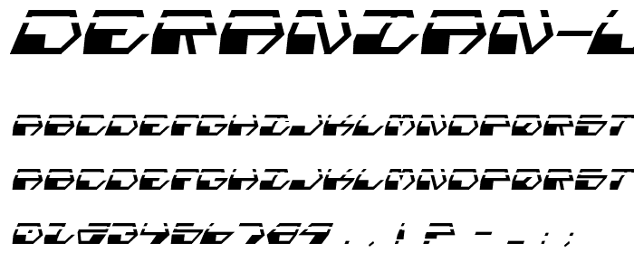 Deranian Laser Italic police