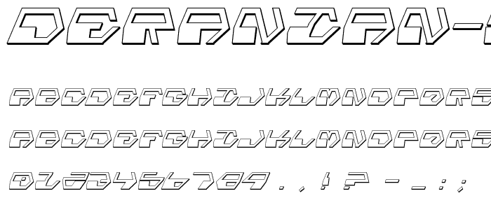 Deranian Shadow Italic font