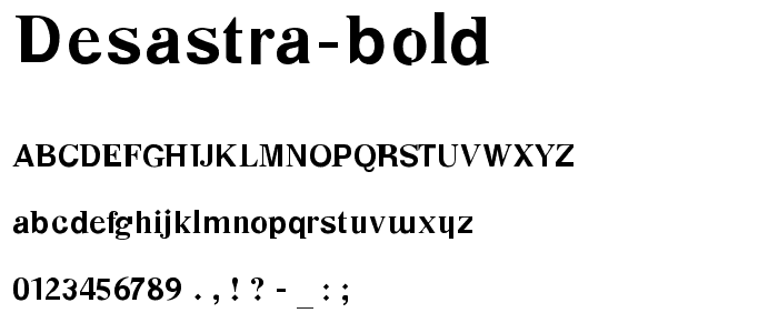 Desastra-Bold font