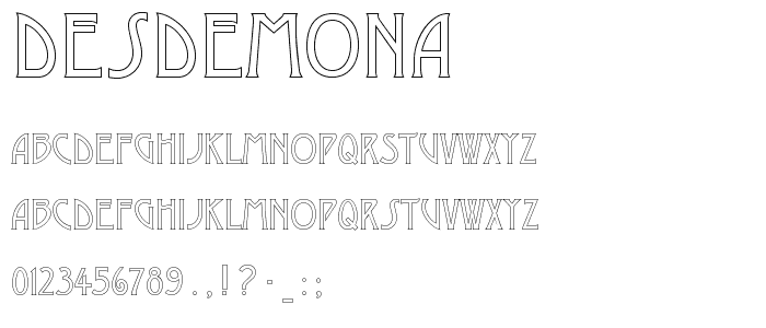 Desdemona font