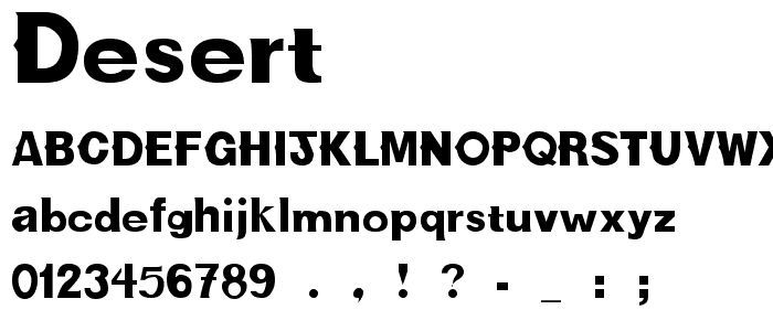 Desert font