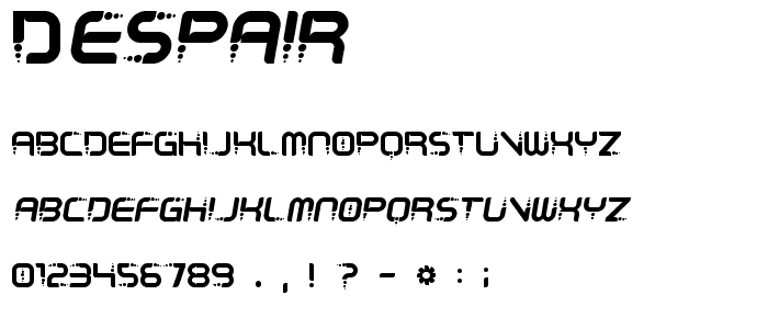 Despair font