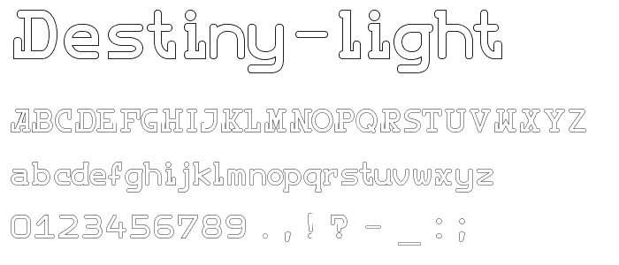 Destiny Light font