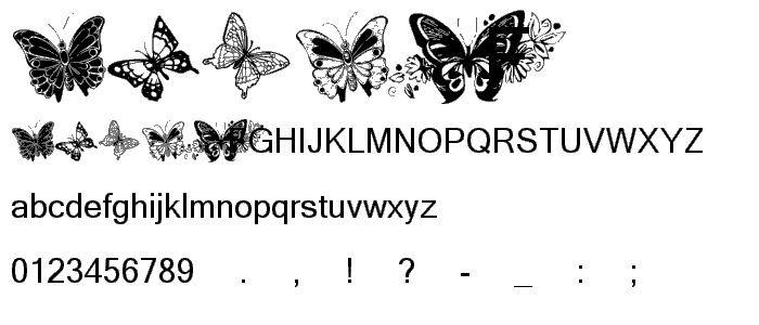 Destiny s Butterfly Dingbats font