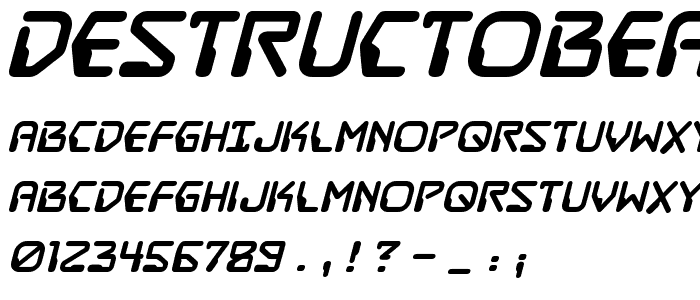 DestructoBeam BB Bold font