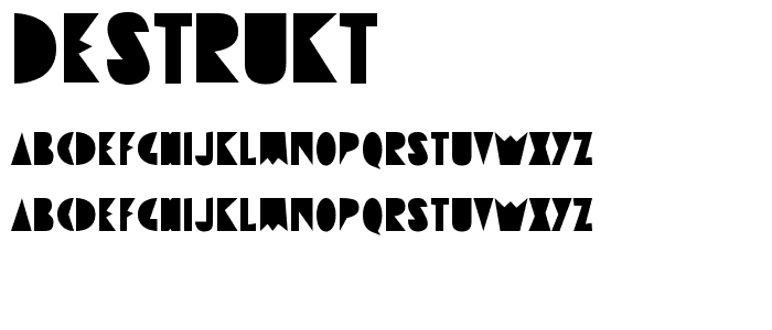 Destrukt font