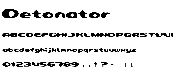 Detonator font