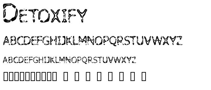 Detoxify font