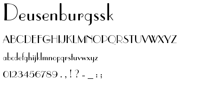 DeusenburgSSK font