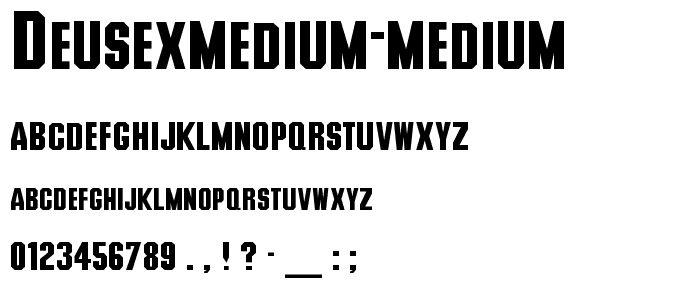 DeusexMedium Medium font
