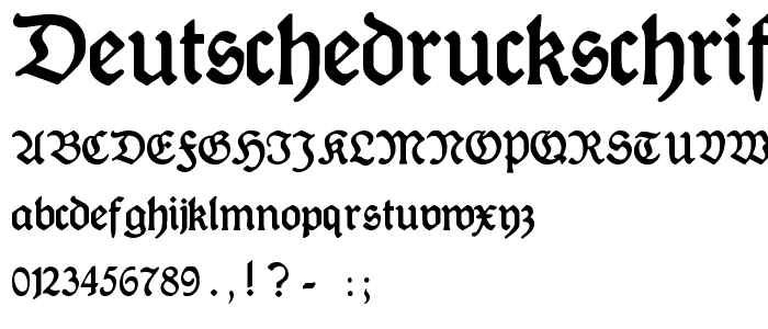 DeutscheDruckschrift font