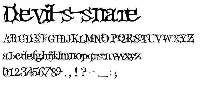 Devil s Snare font