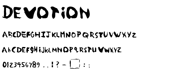 Devotion font