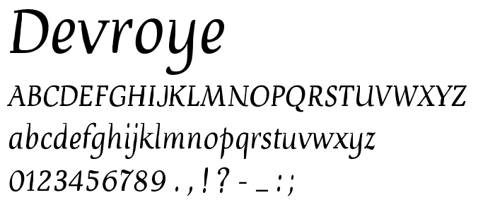 Devroye font