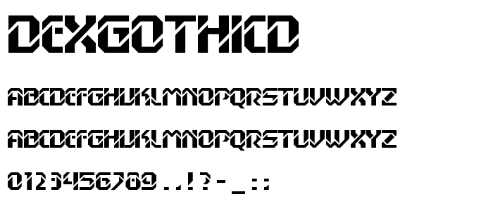 DexGothicD font