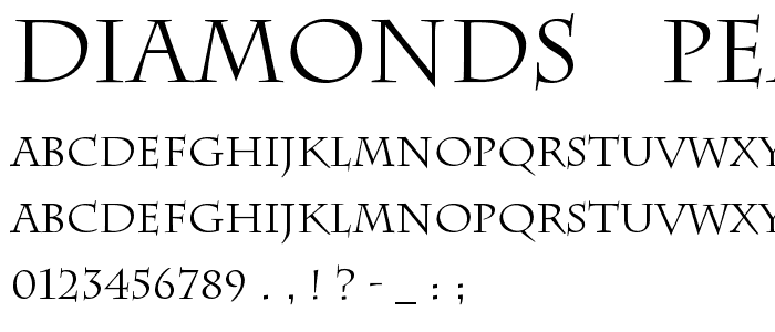 Diamonds & Pearls font