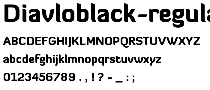 DiavloBlack-Regular font