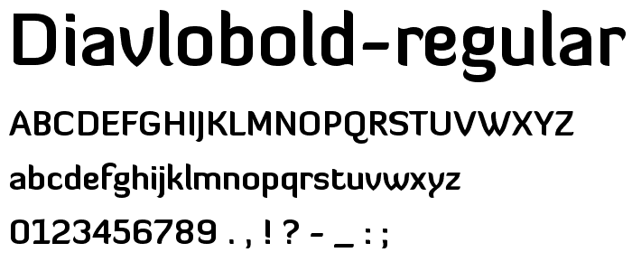 DiavloBold-Regular font