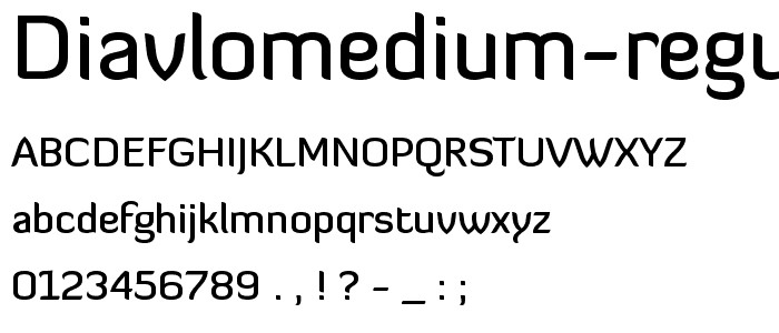 DiavloMedium-Regular font