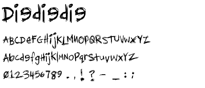 Diediedie font