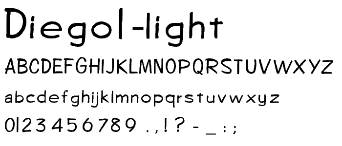 Diego1-Light font