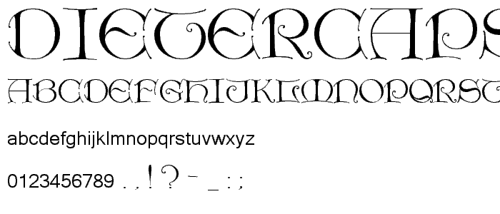 DieterCaps font