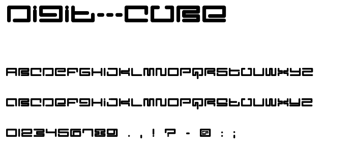Digit  Cube font