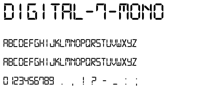Digital 7 Mono font