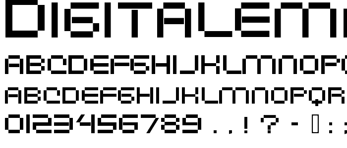 Digitalema font