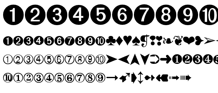 Digits font