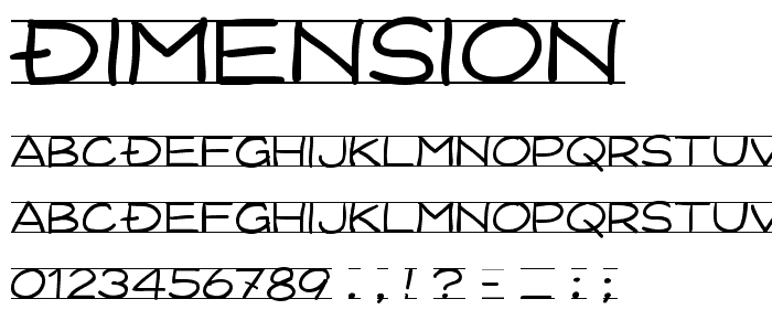 Dimension font