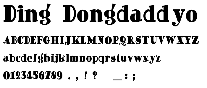 Ding-DongDaddyO font