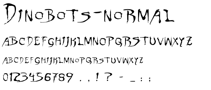 Dinobots Normal font