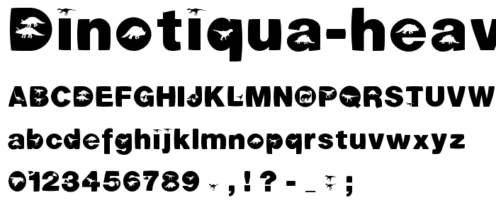 Dinotiqua-Heavy font