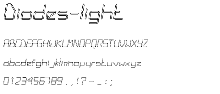 Diodes Light font
