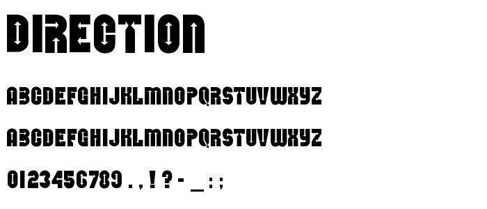 Direction font