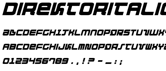 DirektorItalic font