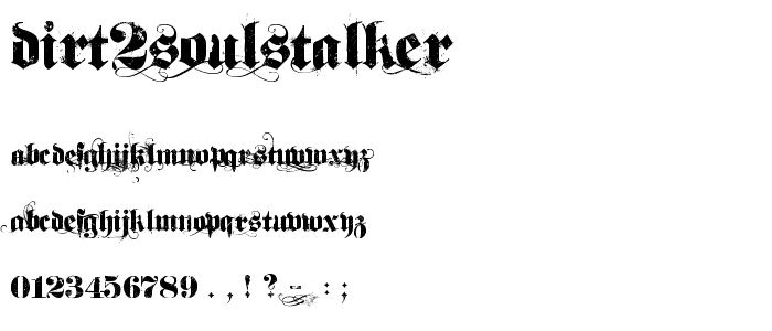 Dirt2SoulStalker font