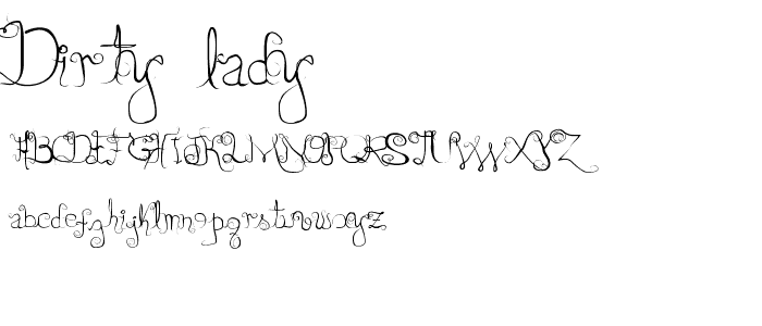 Dirty Lady font