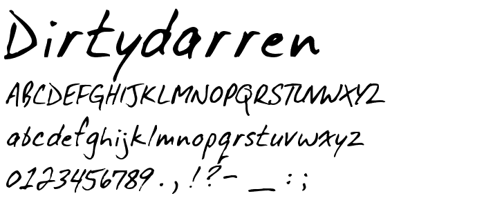 DirtyDarren font