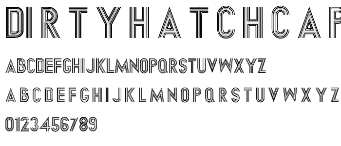 DirtyHatchCaps font