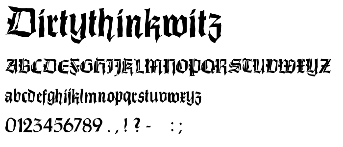 DirtyThinkwitz font