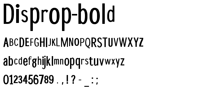DisProp-Bold font