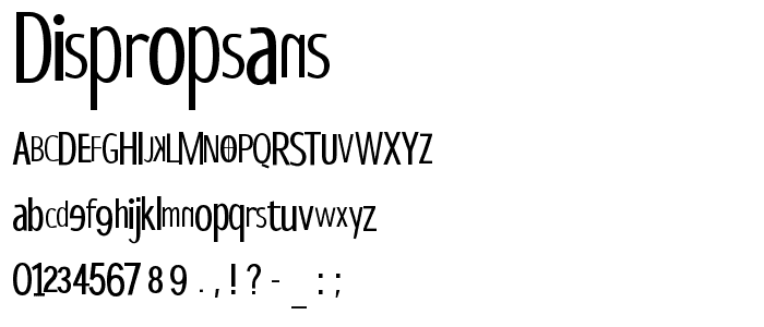 DisPropSans font
