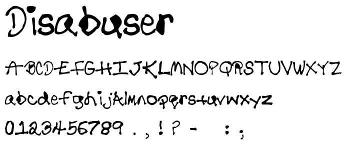 Disabuser font