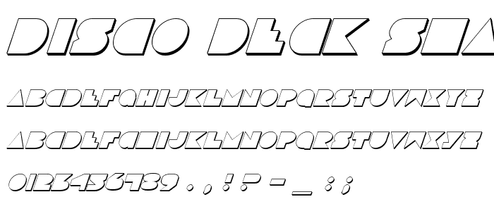 Disco Deck Shadow Italic font