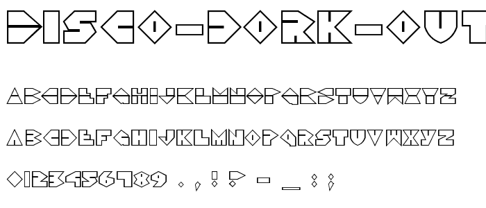 Disco Dork Outline font