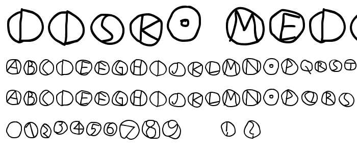 DiskO-Medium font