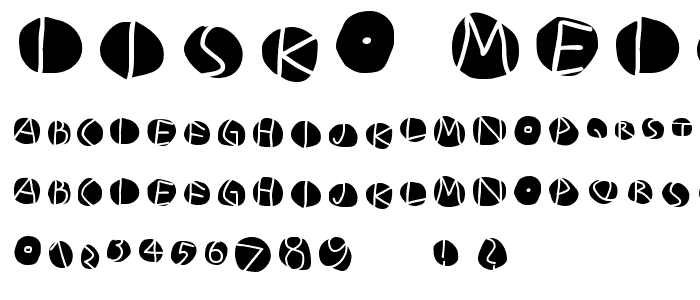 DiskO-MediumInverse font
