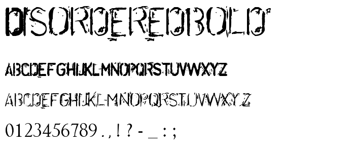 DisorderedBold font